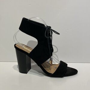 ATMOSPHERE Black Lace Up Stacked Block Heel Sandals!!!  Size 8